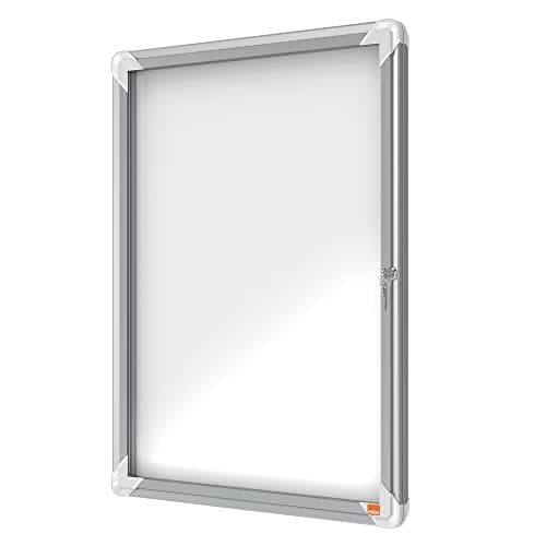 Image of Nobo Outdoor Magnetic Lockable Notice Board 4 x A4, Premium Plus, White, 1902577