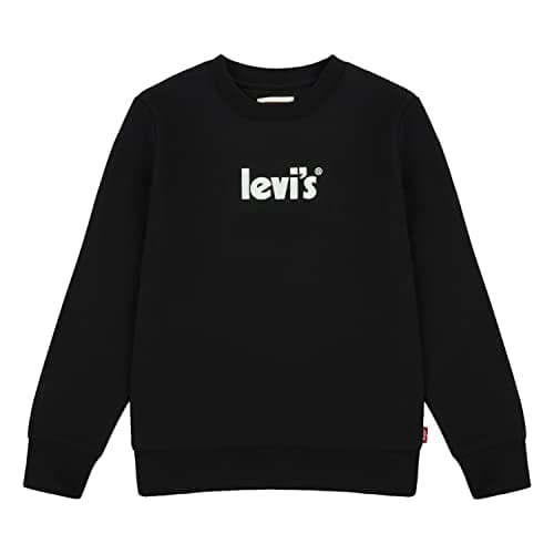 Image of Levi'S Kids Lvb Poster Logo Crewneck Boy'S 14 Years Black