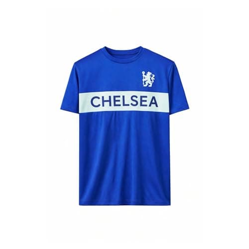 Image of Official Chelsea Football Club Graphic T-Shirt – Men’s Royal Blue Football Supporter Tee (UK, Alpha, S, Regular, Regular)