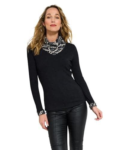 Image of Joe Browns Women's Soft Cowl Neck Jersey Top Blouse, Black, 16