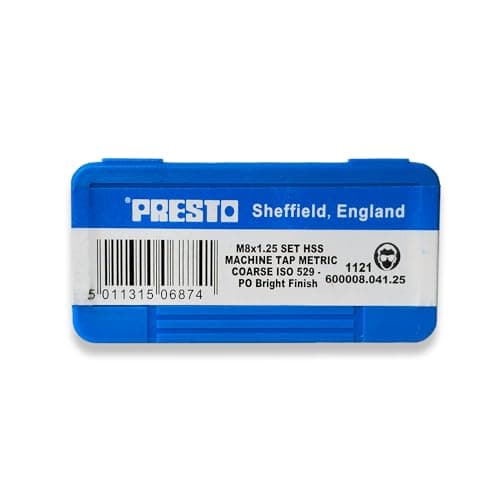 Image of Presto M8 x 1.25 HSS Metric Hand Tap Set (Pack of 3) 600008.041.25 from RDGTools