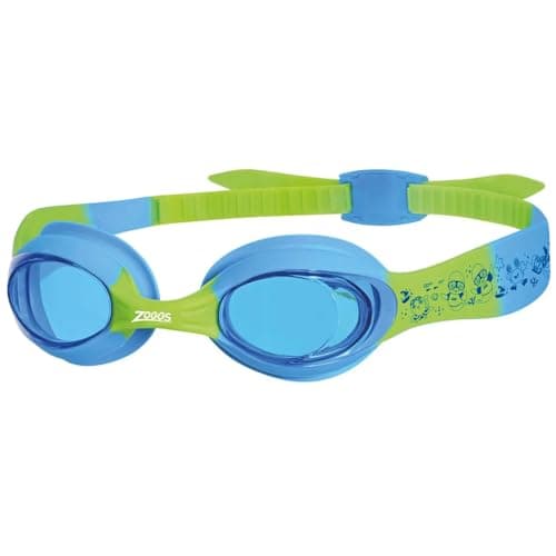 Image of Zoggs Little Twist Kids Swimming Goggles (0-6 Years, Blue Lens, Blue/Green) UV Protection, Children's Kids Goggles with Anti-Fog, Toddler, Junior Boys & Girls Swim Goggle with Easy Adjust Strap