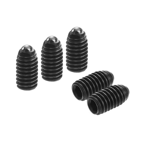 Image of sourcing map 5pcs Screw Thread Ball Plunger M4 x 8mm High Carbon Steel Hex Socket Spring Plunger Ball for Lubrication Pneumatic Tools, Black
