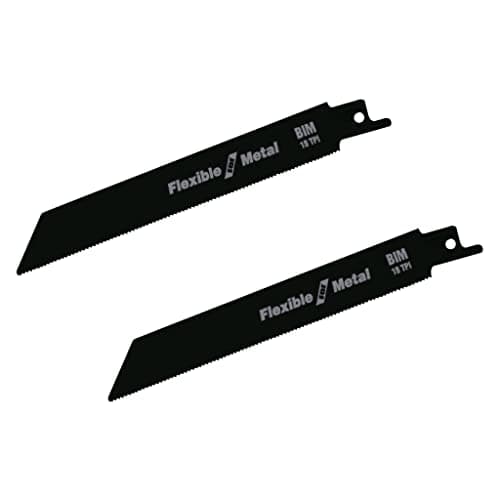 Image of Pipestation® Reciprocating Saw Blades Flexible for Metal Cutting (2 Pack) | 150mm 18tpi BIM Recip Blade | Sawzall Saw Blade for Metal Pipe Sheet Metal Rebar | Fits Milwaukee Dewalt Bosch Makita Ryobi