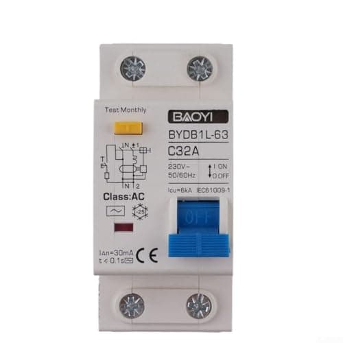 Image of Residual Current Circuit Breaker MCB RCCB RCD Type A AC RCBO DPNL 6-80A 220V 30MA Earth Leakage Protection With C-Curve Tripping And Flame Retardant Housing(AC-32A)