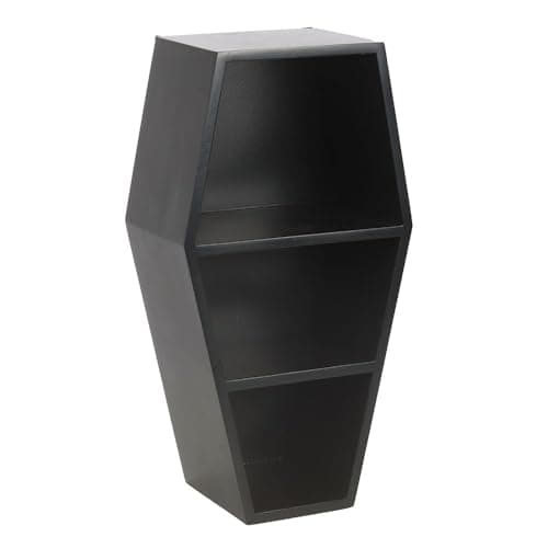 Image of Something Different Wholesale Small Black Coffin Shelf | Gothic Home Decor | 40.5x21.0x12.0