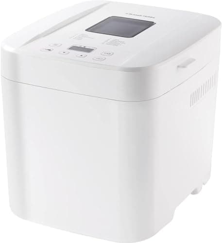 Image of Russell Hobbs Electric Bread Maker, 12 Program Settings inc Gluten Free, 3 Crust Settings, 13h Timer, 2 Bread Sizes 750g & 1kg, Viewing Window, Auto 1hr Keep Warm Function, Energy Saving, 550W, 27260