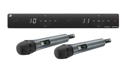 Image of Sennheiser XSW 1-825 DUAL-E 2-Channel Wireless Microphone System for Singers & Presenters | Evolution Mic Capsules, Integrated Antennas & up to 10 Compatible Channels (508267)
