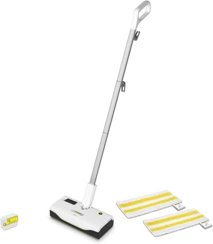 Image of Kärcher SC 1 Upright Steam Mop, heat-up time: 30 s, area coverage: approx. 30 m², tank: 0.2 l, weight: 2.1 kg, EasyFix floor nozzle (Large), 2 microfibre floor cloths (Large), descaling cartridge
