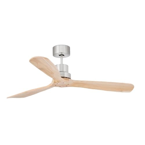 Image of Faro Lantau Large Matt Nickel, Pine Ceiling Fan With DC Motor, 6 Speed