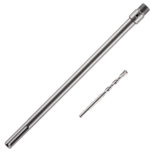 Image of Rennie Tool Company 400mm SDS Max Adapter and Tungsten Carbide Drill Bit - 8mm Pilot Drill for TCT Core Drill, Carbide Tipped Drill Bit For Concrete, Masonry, Brick and Aerated Block