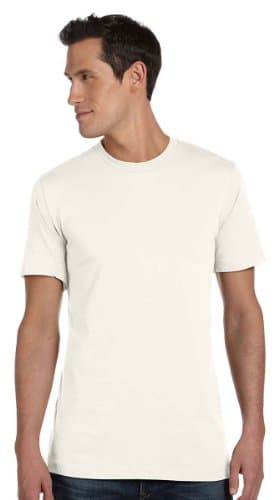 Image of Bella + Canvas Mens Jersey Short-Sleeve T-Shirt, Color: Soft Cream, Size: Small