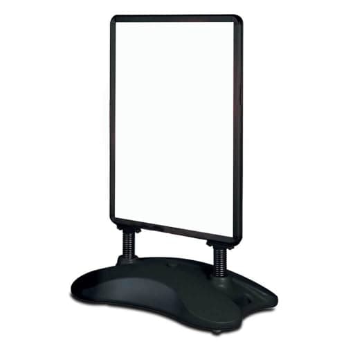 Image of Deflecto A1 Forecourt Water-Based Pavement Display Stand with Snap Frame - A1 Display Boards - Stall Display Stands - Notice Board Signs - Black