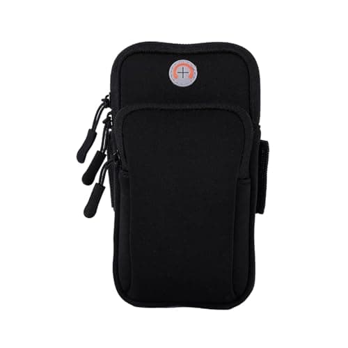 Image of Running Armband Phone Holder, Arm Phone Holder for Running, Running Arm Band Phone Holder, Mobile Armband Bag, for Jogging, Cycling, Gym (Black)