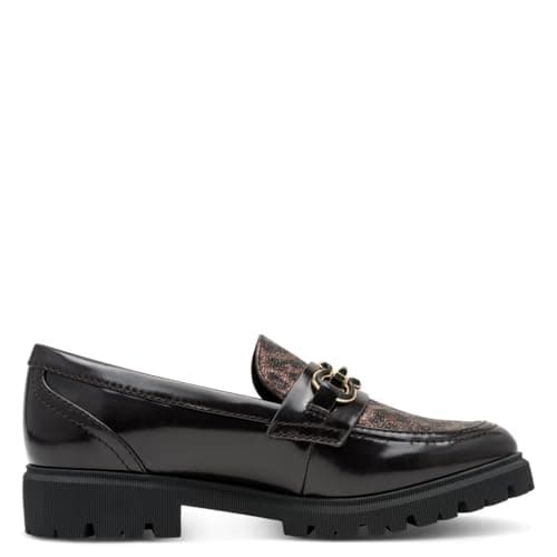 Image of s.Oliver Women's Loafer with Decorative Buckle Elegant, Brown Leo, 8 UK