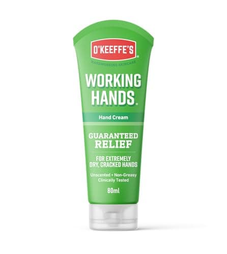 Image of O'Keeffe's Working Hands, 80ml Tube - Hand Cream for Extremely Dry, Cracked Hands | Instantly Boosts Moisture Levels, Creates a Protective Layer & Prevents Moisture Loss