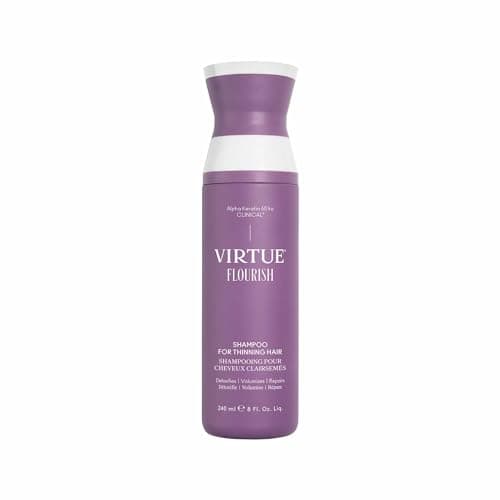 Image of Virtue Flourish Sulphate-Free Shampoo for Thinning Hair | Supports Hair Growth & Volume | Detoxifying Cleanser | Colour Safe | 240 ml