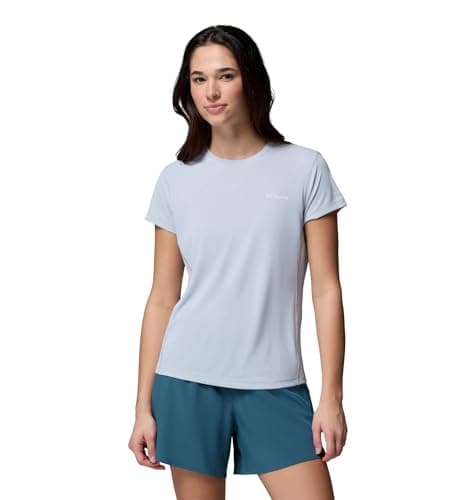 Image of Columbia Women's Zero Rules Light Short Sleeve Crew, Technical Short Sleeve T-Shirt, Cirrus Grey, Medium