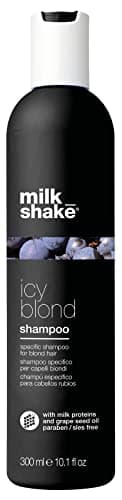 Image of milk_shake | Icy Blond Shampoo 300 ml, Specific Anti-Yellow Shampoo for Blonde or Lightened Hair, with Black Pigment, Made in Italy