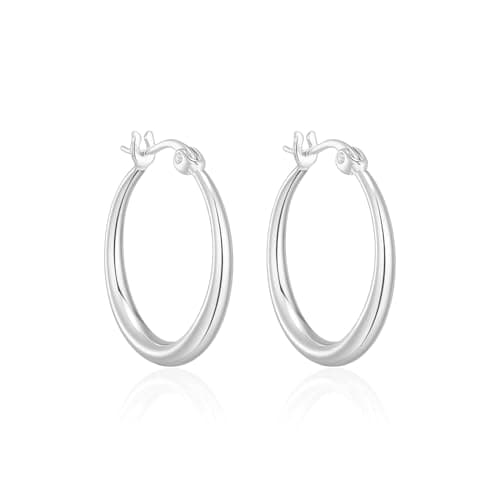 Image of Philip Jones Silver Plated 20mm Hoop Earrings