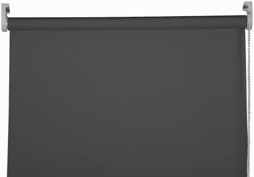 Image of Apex Furnishings Charcoal Grey Blackout roller blinds for windows, Thermal Insulated UV Protection Child Safety Trimmable Easy Fit Home office Window Blinds W 90cm x L 165cm