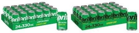 Image of Kandy Collection Sprite Cans 24 Pack & Sprite Zero Cans 24 Pack - 330 ml Pack of 48 - by
