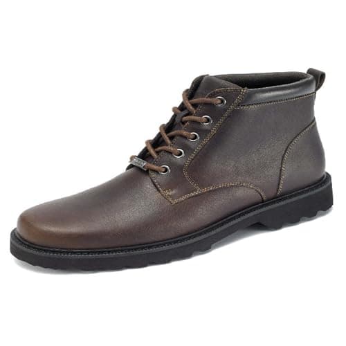 Image of Rockport Men's Northfield WP Plain Toe Chukka Boot, Chocolate Waterproof, 8 Wide