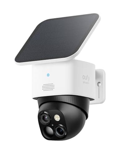 Image of eufy Security SoloCam S340 Dual Cameras Solar Security Camera Outdoor Wireless, 3K Home Security Camera, 360° Surveillance, No Blind Spots, 2.4 GHz Wi-Fi, HomeBase S380 Compatible, No Monthly Fee