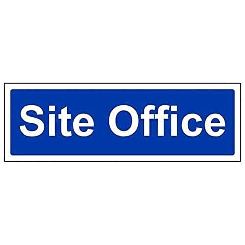 Image of V Safety Site Office Sign - 450mm x 150mm - 2mm Rigid Plastic