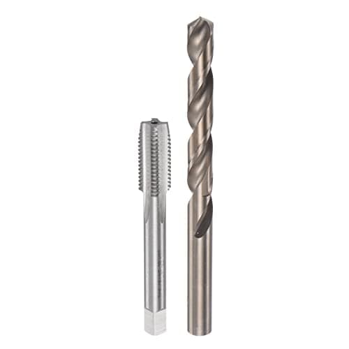 Image of sourcing map Tap & Bit Sets, 7/16-18 UNF 2B Straight Flute Machine Thread Milling Tap, 9.5mm M35 Cobalt High Speed Steel (HSS-CO) Twist Drill Bit