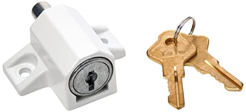 Image of Yale Locks P114WE Patio Door Lock - White Finish (Visi Pack)
