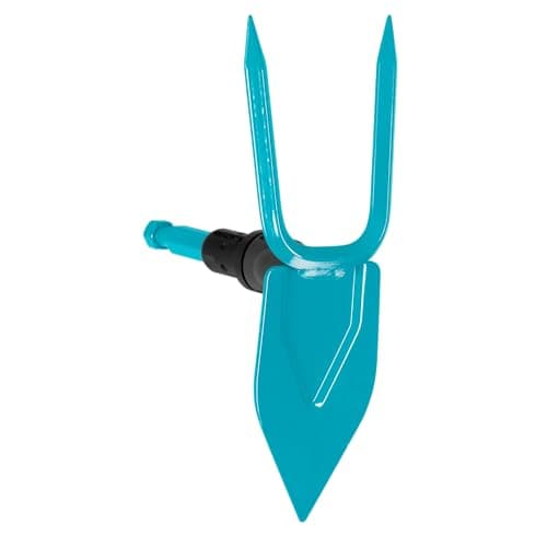 Image of Gardena combisystem garden hoe: Hoe with a heart-shaped leaf, 2 tines, 7 cm working width, made of high quality high quality steel, thermosetting coated (3215-20)