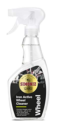 Image of Simoniz Iron Active Car Wheel Cleaner Spray, Fast-Acting Tyre Cleaner To Remove Baked On Brake Dust, Essential Car-Cleaning Products, Colour Changing Alloy Wheel Cleaner For All Wheel Types, 500ml