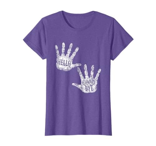Image of HELLO and GOODBYE Academy DAILY GREETINGS Humor Vintage Art T-Shirt