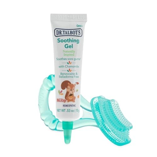 Image of Dr. Talbot's All Natural Teething Gel with Bonus Silicone Massaging Toothbrush, 0.53 Ounce, Benzocaine Free