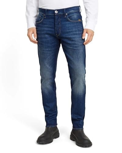 Image of G-STAR Men's 3301 Slim Jeans, Blue (dk Aged 51001-5245-89), 34W / 34L
