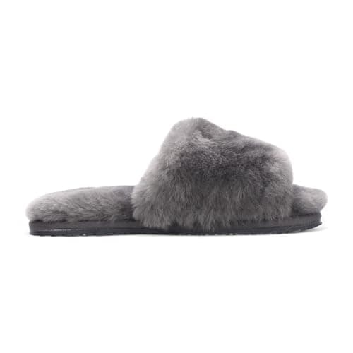 Image of Infinity Leather Women’s Sheepskin Slippers – Warm Winter Fur Lined Slip-On Nordic Sliders, Genuine Sheepskin Indoor House Shoes, Non-Slip Comfort Mules