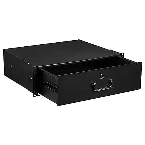 Image of sourcing map 3U Rack Mount Drawer for 19 Inch AV/Network/DJ Equipment Racks or Cabinets with Lock and Key