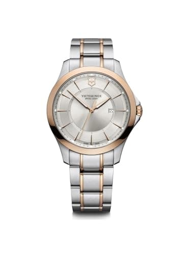 Image of Victorinox Men’s Watch Alliance Ø 40 mm, Swiss Made, Analogue Quartz, Water-Resistant up to 100 m, Sapphire Glass, Stainless Steel Strap, Rosé Gold/Silver