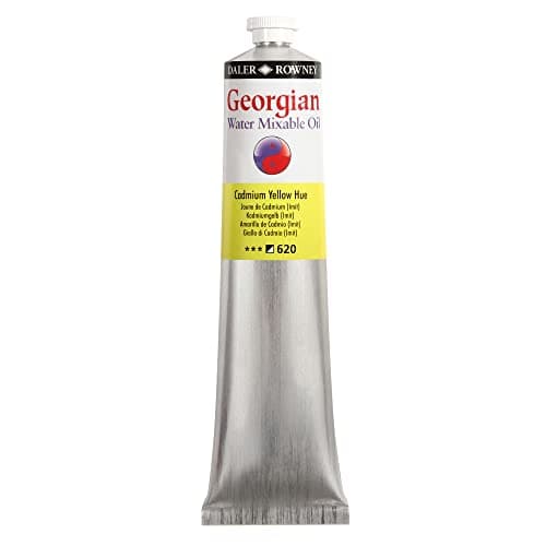 Image of Daler-Rowney Georgian Water Mixable Oil Paint, Aluminium Tube, 6.76oz - 200 ml, Cadmium Yellow Hue