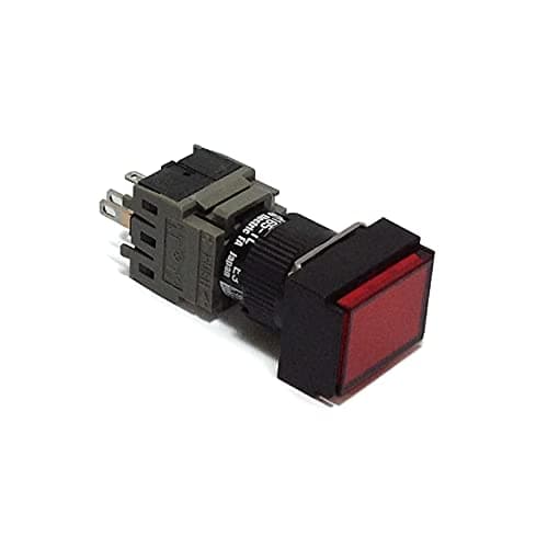 Image of AH165-TLR11E3 | FUJI FLUSH RECTANGULAR HEAD RED 1NO+1NC 24VDC LED