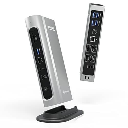 Image of Plugable 16-in-1 Thunderbolt 4 Dock – Dual 4K Monitors for M4/M5 MacBook Air/Pro, 100W Charging, 2X HDMI, 2X DisplayPort, 2.5G Ethernet, 7X USB, MicroSD/SD Card Reader, Windows & USB4 Compatible