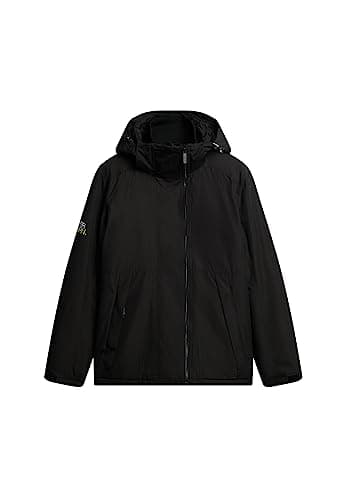 Image of Superdry Hooded Yachter Windbreaker Jkt Jacket for Men, Black/Optic, XXL