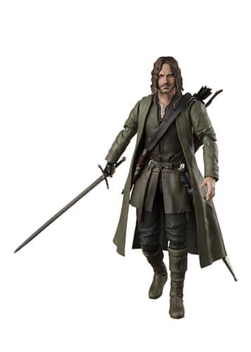 Image of TAMASHII NATIONS S.H. Figuarts Aragorn (Lord of The Rings), Approx. 6.1 inches (155 mm), PVC, ABS & Fabric, Pre-Painted Action Figure