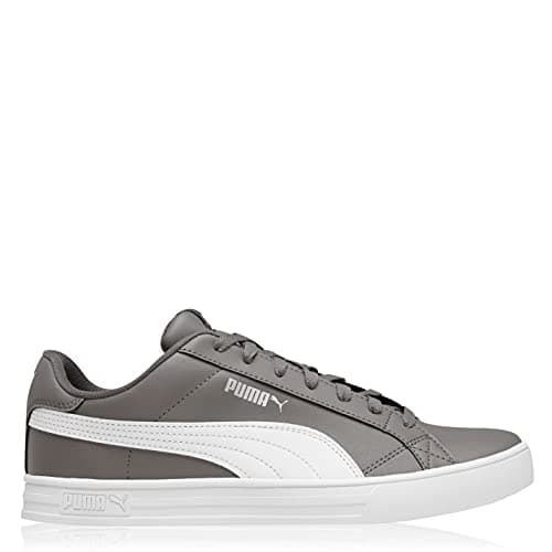 Image of PUMA Mens Smash Vulcan 3 Low Trainers Grey/White 11 UK