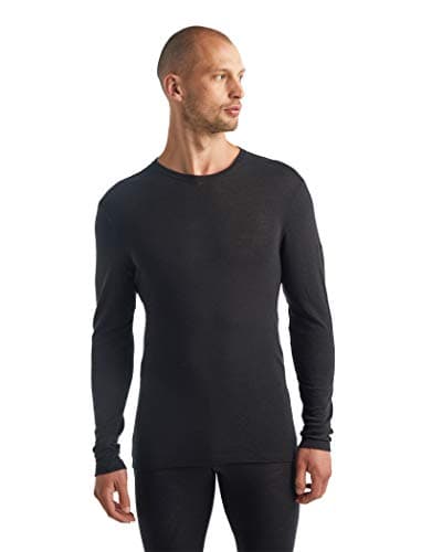 Image of Icebreaker Men's 175 Everyday Crew Neck Base Layer Long Sleeve Top - Black, X-Large, 104483