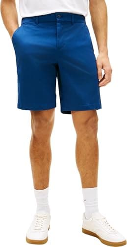 Image of Tommy Hilfiger Men's Half Ewb Harlem Short Chino MW0MW42294 Chino Shorts, Blue, 38W