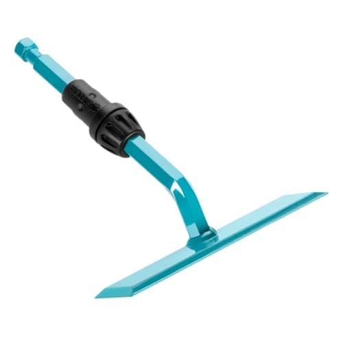 Image of GARDENA combisystem Push-Pull Hoe GARDEX: Garden accessory for soil work such as weeding beds and paths, 14 cm working width, for combisystem handles, recommended handle length 150 cm (3187-20)