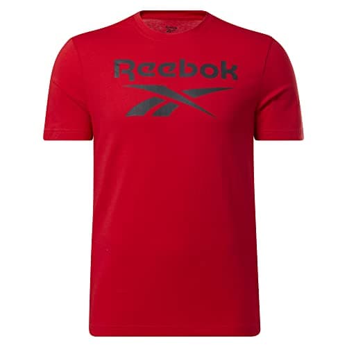 Image of Reebok Men's Identity Big Stacked Logo Tee, Vector Red, S