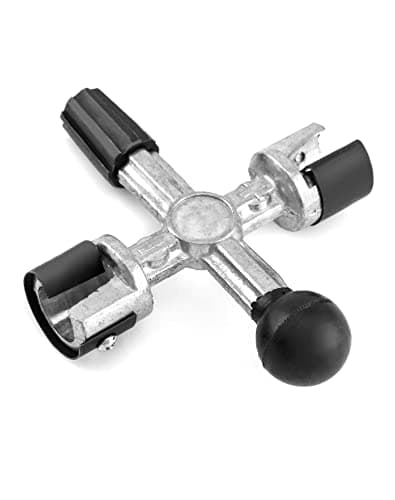 Image of QWORK Battery Post Cleaner, 1 Pack 4-Way Battery Terminal Post Scraper Cleaning Tool for Removing Dirt Corrosion